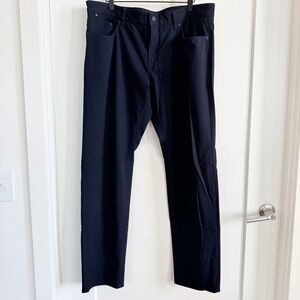 Boss Men's Dark Blue Straight Tech Pants